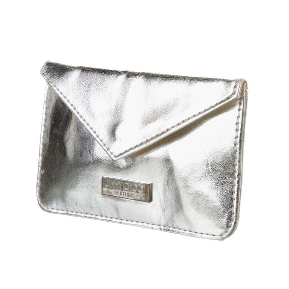 Jimmy Choo Silver Patent Leather Wallet - 5.25”W x 3.25”H x 0.25”D - Picture 2 of 5